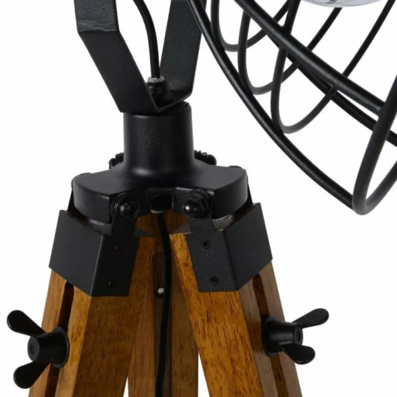 Lampes Vintages & Rétros-Luminaires Lucide Lampadaire Lucide JOSHUA Noir, 1 lumière