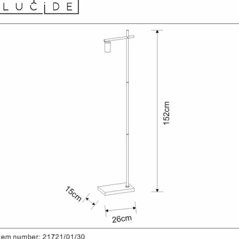 Lampes Vintages & Rétros-Luminaires Lucide Lampadaire Lucide LEANNE Noir, 1 lumière
