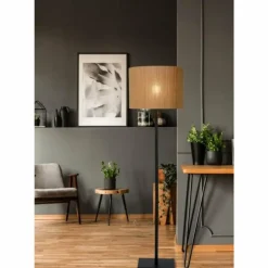 Style Boho-Chic-Luminaires Lucide Lampadaire Lucide MAGIUS Noir, 1 lumière