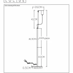 Luminaires Lucide Lampadaire Lucide MALCOLM Noir, 1 lumière* Lampadaires Et Lampes Sur Pied