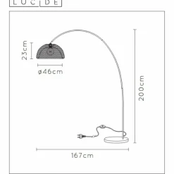 Luminaires Scandinaves-Luminaires Lucide Lampadaire Lucide MESH Noir, 1 lumière