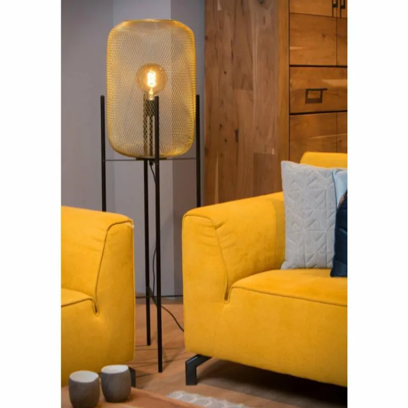 Lampes Dorées-Luminaires Lucide Lampadaire Lucide MESH Or, 1 lumière