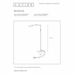 Luminaires Lucide Lampadaire Lucide NUVOLA LED Noir, 1 lumière* Lampadaires Et Lampes Sur Pied