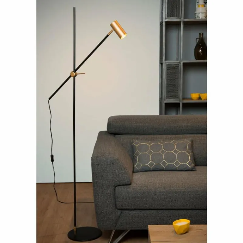 Luminaires Scandinaves-Luminaires Lucide Lampadaire Lucide PHILINE Noir, 1 lumière