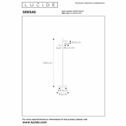 Luminaires Lucide Lampadaire Lucide SENSAS Blanc, 2 lumières* Lampadaires Et Lampes Sur Pied