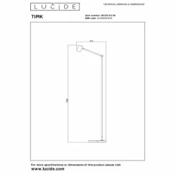 Luminaires Lucide Lampadaire Lucide TIPIK LED Noir, 1 lumière* Éclairage Led
