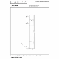 Luminaires Lucide Lampadaire Lucide TUNDRAN Noir, 3 lumières* Lampadaires Et Lampes Sur Pied