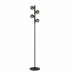 Luminaires Lucide Lampadaire Lucide TYCHO Noir, 4 lumières