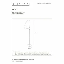 Luminaires Lucide Lampadaire Lucide ZOZY LED Noir, 1 lumière* Éclairage Led