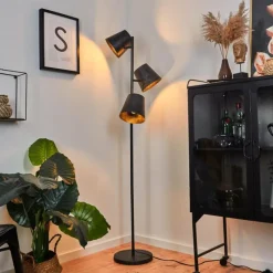 Lampes Industrielles-hofstein Lampadaire Lungre Argent Oxydé, 3 lumières