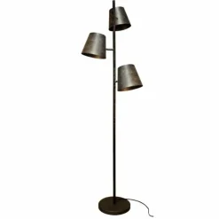 Lampes Industrielles-Luce Design Lampadaire Lungre Argent Oxydé, 3 lumières