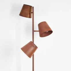 Lampes Industrielles-hofstein Lampadaire Lungre Rouille, 3 lumières