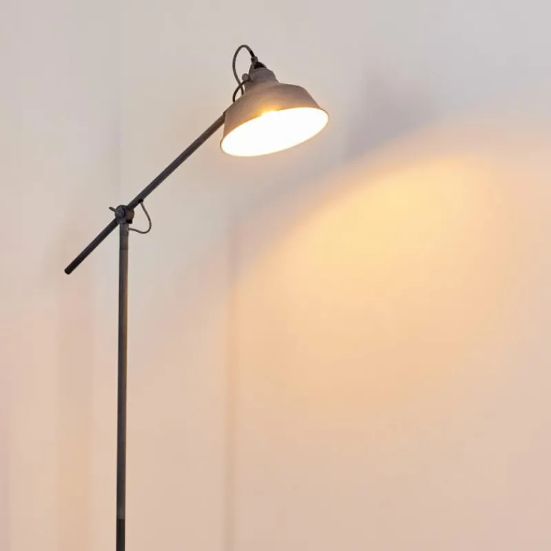 hofstein Lampadaire Luven Gris, 1 lumière* Lampadaires Et Lampes Sur Pied