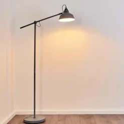 hofstein Lampadaire Luven Gris, 1 lumière* Lampadaires Et Lampes Sur Pied