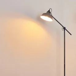 hofstein Lampadaire Luven Gris, 1 lumière* Lampadaires Et Lampes Sur Pied