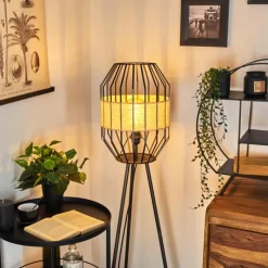 Lampes Vintages & Rétros-hofstein Lampadaire Macken Noir, 1 lumière