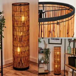 Luminaires Scandinaves-hofstein Lampadaire Maili Noir, 3 lumières