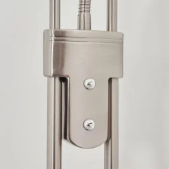 hofstein Lampadaire Mairoa LED Nickel mat, 2 lumières
