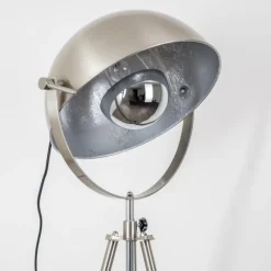 hofstein Lampadaire Maloy Chrome, Nickel mat, 1 lumière* Lampadaires Et Lampes Sur Pied