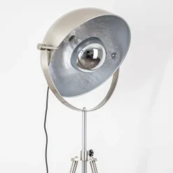 hofstein Lampadaire Maloy Chrome, Nickel mat, 1 lumière* Lampadaires Et Lampes Sur Pied