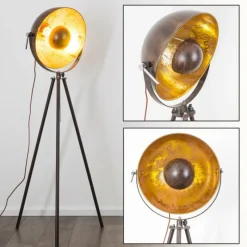 Lampes Dorées-hofstein Lampadaire Maloy Chrome, Rouille, 1 lumière
