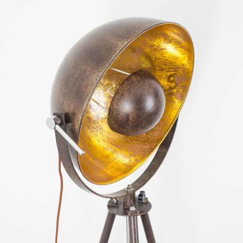 Lampes Dorées-hofstein Lampadaire Maloy Chrome, Rouille, 1 lumière