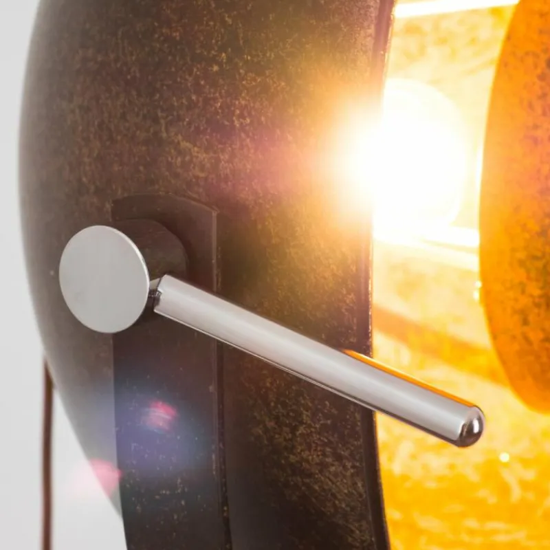 Lampes Dorées-hofstein Lampadaire Maloy Chrome, Rouille, 1 lumière