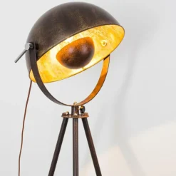 Lampes Dorées-hofstein Lampadaire Maloy Chrome, Rouille, 1 lumière