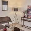 Lampes En Tissu-hofstein Lampadaire Malu Nickel mat, 1 lumière