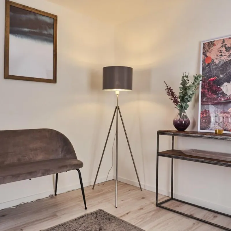 Lampes En Tissu-hofstein Lampadaire Malu Nickel mat, 1 lumière