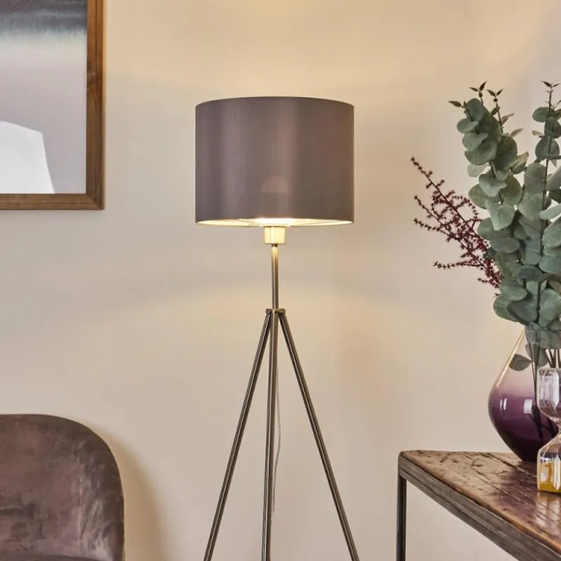 Lampes En Tissu-hofstein Lampadaire Malu Nickel mat, 1 lumière