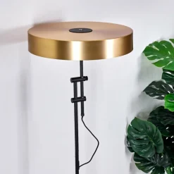 Lampes Industrielles-hofstein Lampadaire Manaus Noir, 2 lumières