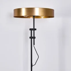 Lampes Industrielles-hofstein Lampadaire Manaus Noir, 2 lumières