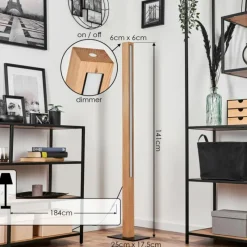 hofstein Lampadaire Mansupa LED Écru, Noir, 1 lumière