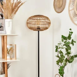 Style Boho-Chic-hofstein Lampadaire Manteau Noir, 1 lumière