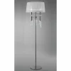 Lampes En Tissu-Luminaires Mantra Lampadaire Mantra TIFFANY Chrome, 3 lumières