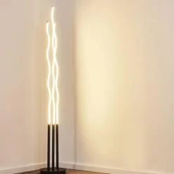 hofstein Lampadaire Mapleton LED Noir, 3 lumières, Télécommandes