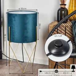 Lampes En Tissu-hofstein Lampadaire Maripi Laiton, 1 lumière