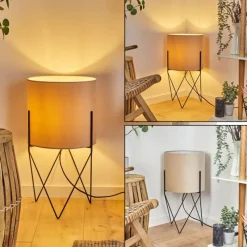 Lampes En Tissu-hofstein Lampadaire Maripi Noir, 1 lumière