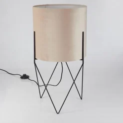 Lampes En Tissu-hofstein Lampadaire Maripi Noir, 1 lumière