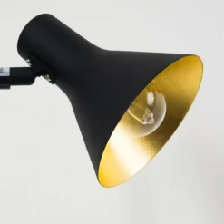 Lampes Dorées-hofstein Lampadaire Mavas Noir, 2 lumières