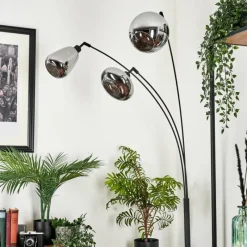 hofstein Lampadaire Maynal Noir, 3 lumières