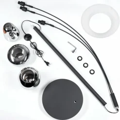 hofstein Lampadaire Maynal Noir, 3 lumières