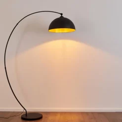 Lampes Dorées-hofstein Lampadaire Miranda Noir, 1 lumière
