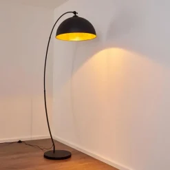 Lampes Dorées-hofstein Lampadaire Miranda Noir, 1 lumière