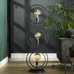 Lampes Vintages & Rétros-hofstein Lampadaire Mirandola  Gris, 3 lumières