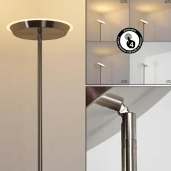 hofstein Lampadaire Mjölby LED Nickel mat, 1 lumière