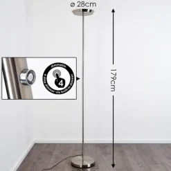 hofstein Lampadaire Mjölby LED Nickel mat, 1 lumière