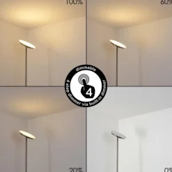 hofstein Lampadaire Mjölby LED Nickel mat, 1 lumière
