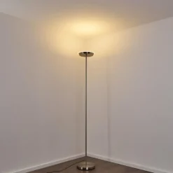 hofstein Lampadaire Mjölby LED Nickel mat, 1 lumière